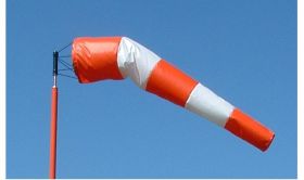 Airport Windsock Corporation AWCS18-96O/W Orange And White Windsock 18" X 96"  Bahrain