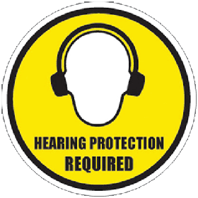 Hearing Protection Floor Sign Bahrain