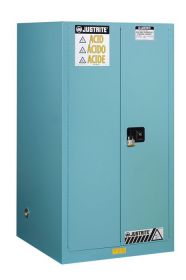 Justrite 60 Gallon, Corrosives / Acid Steel Safety Cabinet  2 Shelves, 2 Doors, Self Close, 